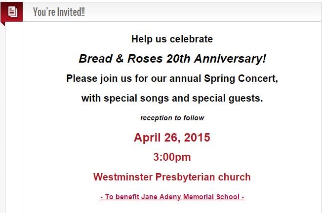 Bread & Roses Spring Concert