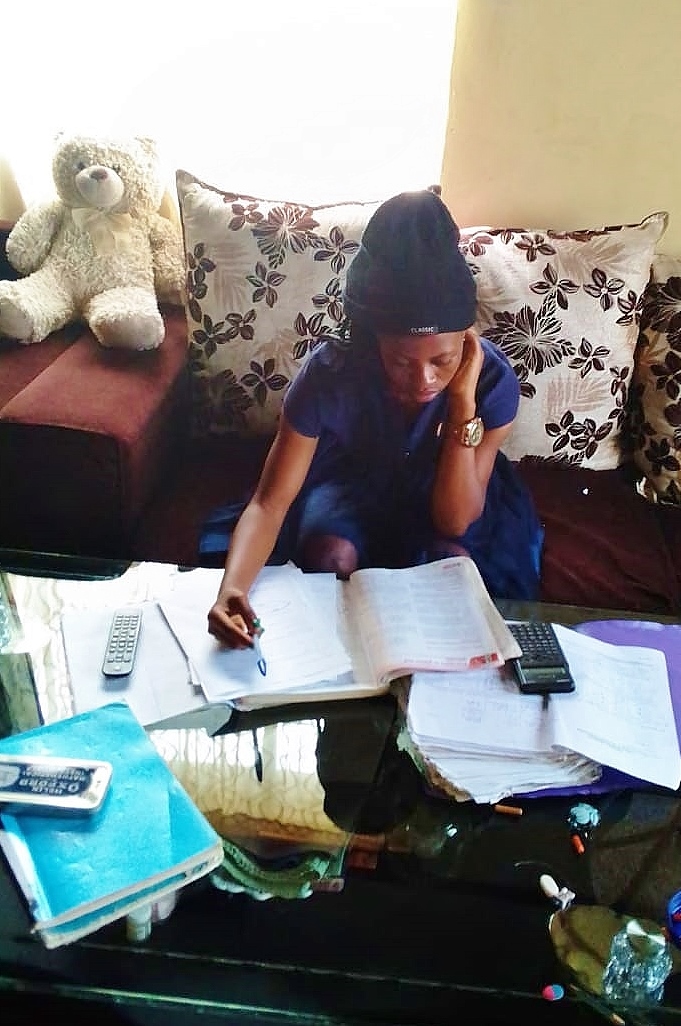 JAMS student studying at home during COVID-19