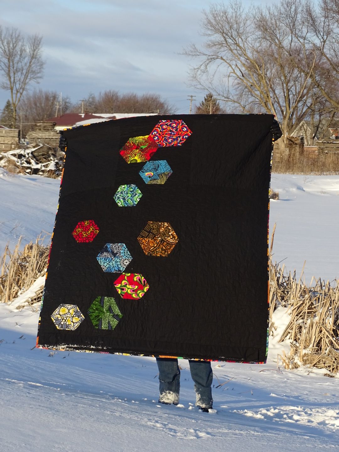 Back of African Garden Quilt